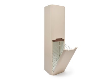 Swiss Aqua Technologies Koupelnová skříňka vysoká s košem na prádlo SAT Fusion 40x149x33 cm pískově béžová mat SATFUSIONV40BEK