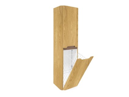 Swiss Aqua Technologies Koupelnová skříňka vysoká s košem na prádlo SAT Fusion 40x149x33 cm dub medový mat SATFUSIONV40DMK