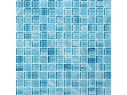 Premium Mosaic Skleněná mozaika Premium Mosaic aqua blue 30x30 cm lesk MOSCH192