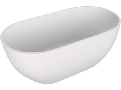 Polysan REDUTA volně stojící vana litý mramor 171x81x58cm, bílá mat 71842MAT