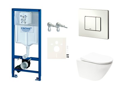 Grohe Cenově zvýhodněný závěsný WC set GROHE do lehkých stěn / předstěnová montáž+ WC Vitra Integra SIKOGRSINTRE2S