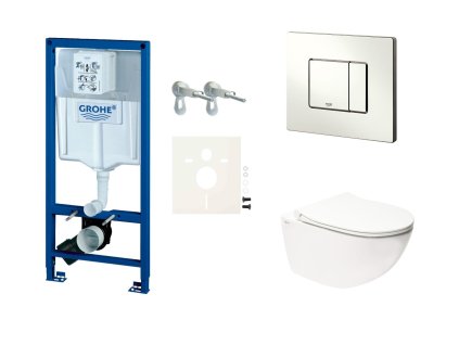 Grohe Cenově zvýhodněný závěsný WC set GROHE do lehkých stěn / předstěnová montáž+ WC SAT Infinitio SIKOGRSINF2S