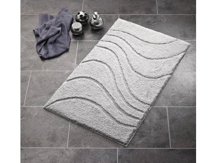 LA OLA předložka 55x50cm s protiskluzem, polyester, šedá