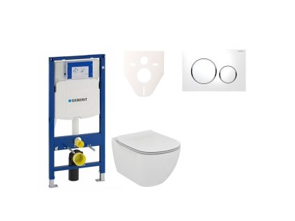 Ideal Standard Cenově zvýhodněný závěsný WC set Geberit do lehkých stěn / předstěnová montáž+ WC Ideal Standard Tesi 111.300.00.5NF4