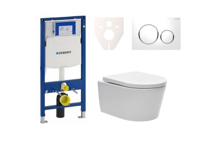 Swiss Aqua Technologies Cenově zvýhodněný závěsný WC set Geberit do lehkých stěn / předstěnová montáž+ WC SAT Brevis SIKOGES3W4