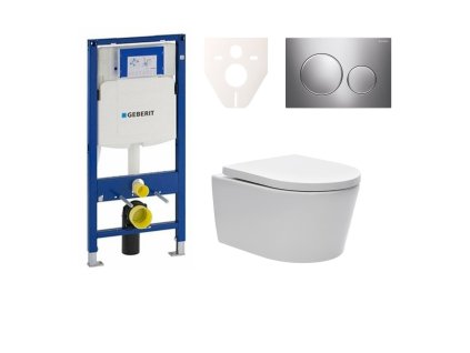 Swiss Aqua Technologies Cenově zvýhodněný závěsný WC set Geberit do lehkých stěn / předstěnová montáž+ WC SAT Brevis SIKOGES3W41