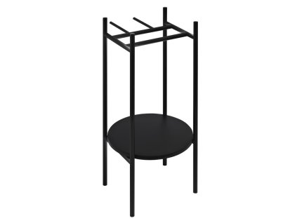 Sapho PUNO podstavec pod kulatá umyvadla 375x830x448xmm, černá SKA380-2