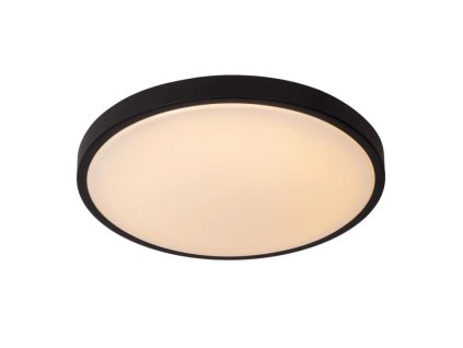 LED stropní svítidlo DASHER do koupelny - Ø 41 cm - 1x24W 2700K - IP44 - Senzor pohybu & Den/Noc - Černá
