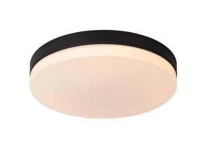 LED stropní svítidlo BISKIT do koupelny - Ø 40 cm - 1x36W 2700K - IP44 - Senzor pohybu & Den/Noc - Černá