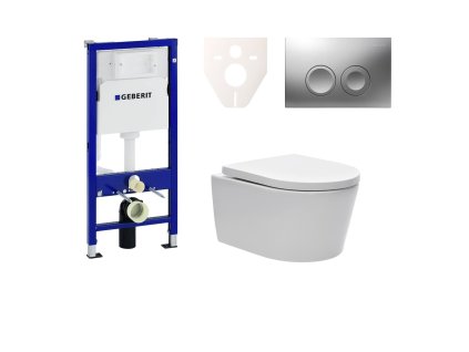 Swiss Aqua Technologies Cenově zvýhodněný závěsný WC set Geberit do lehkých stěn / předstěnová montáž+ WC SAT Brevis SIKOGES6W3