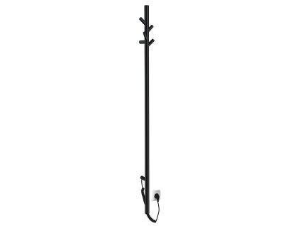 Sapho PASADOR elektrický sušák ručníků, kulatý, 150x1500 mm, 30 W, černá mat, II. jakost