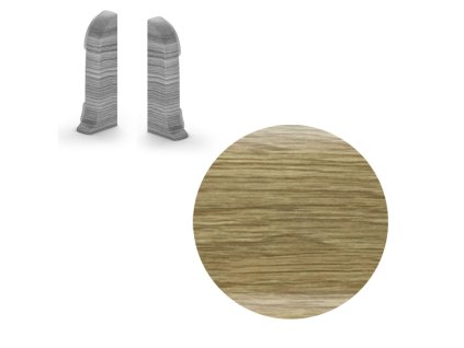 SALAG AP28 koncovka L+P k liště NGF56, PVC dub Canyon, 56 mm, 1 pár NGTK77