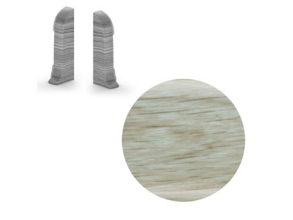 SALAG AP28 koncovka L+P k liště NGF56, PVC dub pískový, 56 mm, 1 pár NGTKF0