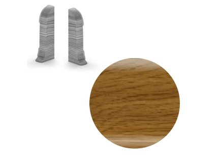 SALAG AP28 koncovka L+P k liště NGF56, PVC dub královský, 56 mm, 1 pár NGTKF4