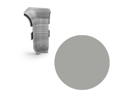 SALAG AP28 vnitřní růžek k soklové liště NGF56, PVC šedá, 56 mm, 1 ks NGTW03