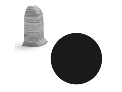 SALAG AP28 vnější růžek k soklové liště NGF56, PVC černá hladká, 56 mm, 1 ks NGTZ15
