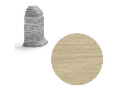 SALAG AP28 vnější růžek k soklové liště NGF56, PVC dub unikát, 56 mm, 1 ks NGTZR1