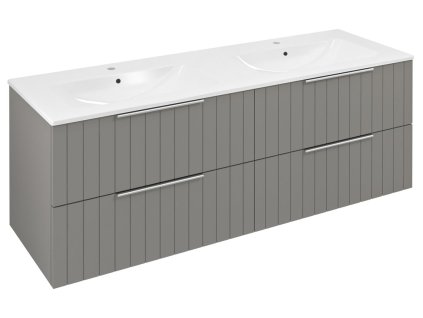 Sapho CIRASA umyvadlová skříňka s dvojumyvadlem 141x54x46cm, agila strip CR141-4343S-21