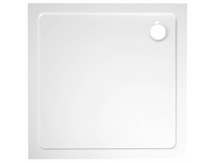 Aqualine TECMI sprchová vanička z litého mramoru, čtverec 90x90cm, bílá PQ009