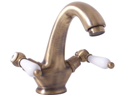 MORAVA RETRO - Umyvadlová baterie bez výpusti, Stará mosaz (Bronz) MK528.0SM, RAV Slezák (Barva Stará mosaz (Bronz), Rozměr 3,8")