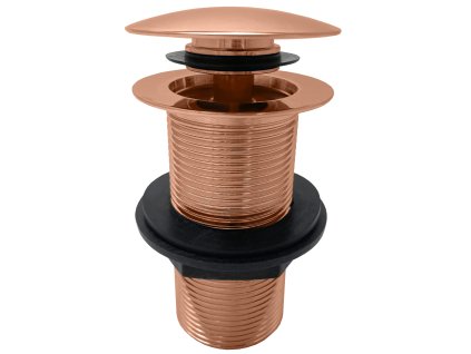 Výpusť umyvadlová 5/4'' bez přepadu - neuzavíratelná zátka, Zlatá Růžová - lesklá MD0799ZRL, RAV Slezák