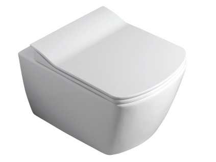 GLANC závěsná WC mísa, Rimless, 37x51,5 cm, bílá