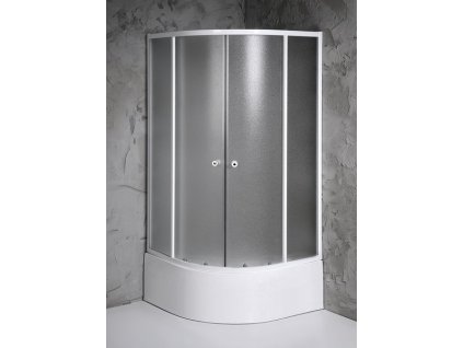 ARLEN čtvrtkruhová sprchová zástěna 800x800x1500 mm, sklo BRICK