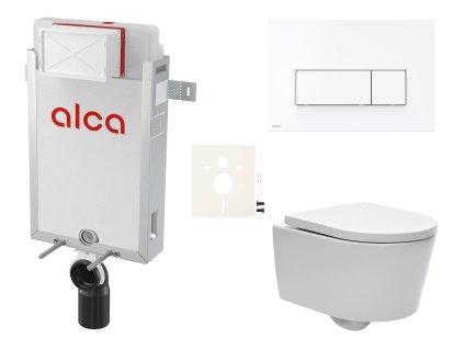 Swiss Aqua Technologies Cenově zvýhodněný závěsný WC set Alca k zazdění + WC SAT Brevis SIKOAW7