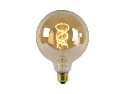 Lucide LED žárovka - okrasné vlákno - Ø 12,5 cm - stmívatelné - 1x5W 2200K - Jantarová 49033/05/62