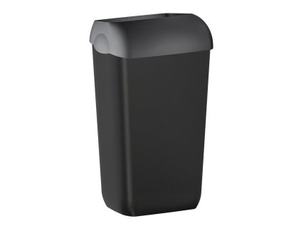 MARPLAST COLORED odpadkový koš nástěnný s víkem 23l, ABS, Soft Touch, černá mat A74201NE-1