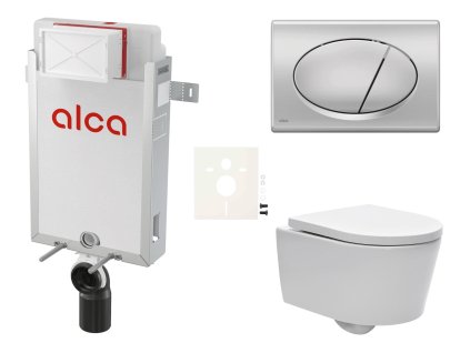 Swiss Aqua Technologies Cenově zvýhodněný závěsný WC set Alca k zazdění + WC SAT Brevis SIKOAW3