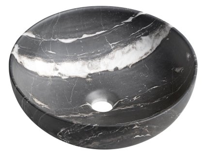 Sapho RONDANE keramické umyvadlo na desku Ø 41cm, carnico mramor AR435CM