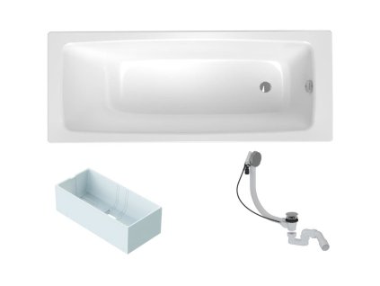 Swiss Aqua Technologies Obdélníková vana SAT Feel 150x70 cm smaltovaná ocel levá i pravá SATBVFEEL1503