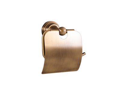 MORAVA RETRO - Koupelnový doplněk Držák toaletního papíru s krytem, Stará mosaz (Bronz) MKA0400SM, RAV Slezák