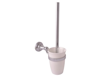 MORAVA RETRO - Koupelnový doplněk WC štětka, miska keramická, Chrom MKA0500, RAV Slezák