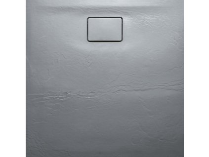 ACORA vanička z litého mramoru, čtverec 90x90x3,5cm, šedá, dekor kámen