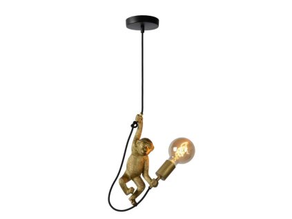 Lucide CHIMP závěsné svítidlo E27/60W černá/zlatá