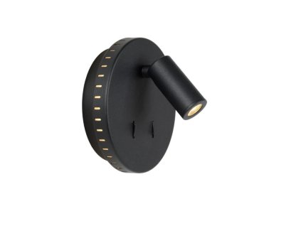 Lucide 79201/09/30 BENTJER - Nástěnné svítidlo - Ø 14 cm - LED - 1x6W 3000K - černá