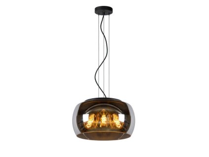 Lucide OLIVIA závěsné svítidlo - Ø 40 cm - 3xE27 - kouřová šedá