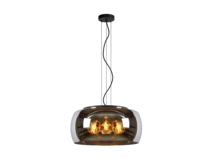 Lucide OLIVIA závěsné stropní svítidlo - Ø50 cm - 3xE27/40W - kouřová šedá