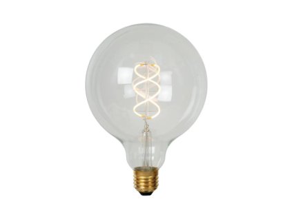 Lucide G125 filamentová LED žárovka Ø 12,5 cm E27 1x5W 2700K průhledná