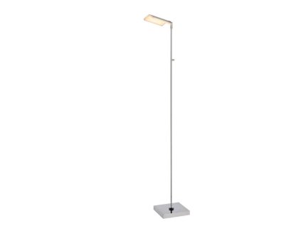 Stojací stmívatelná LED lampa Lucide AARON - 1x10W 2700K - Chrom