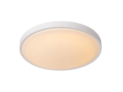 Lucide DASHER - stropní světlo Koupelna - Ø 41 cm - LED - 1x24W 2700K - IP44 - Senzor pohybu & Den/Noc - Bílá