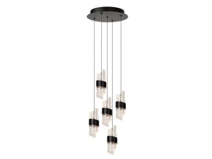 Lucide KLIGANDE - Závěsné svítidlo - Ø 30 cm - LED Rozm. - 5x8W 2700K - Černá