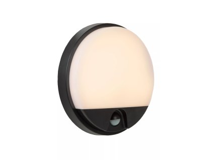 Lucide HUPS IR - Nástěnné světlo Vnitřní/Venkovní - LED - 1x10W 3000K - IP54 - Senzor pohybu & Den/Noc - Černá