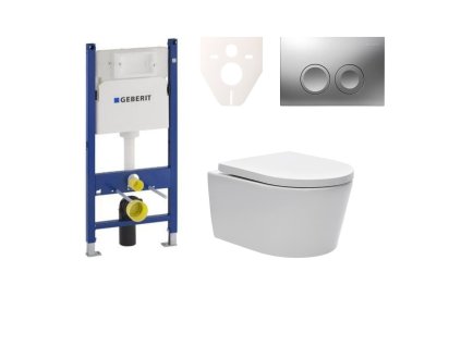 Swiss Aqua Technologies Cenově zvýhodněný závěsný WC set Geberit do lehkých stěn / předstěnová montáž+ WC SAT Brevis SIKOGES7W3