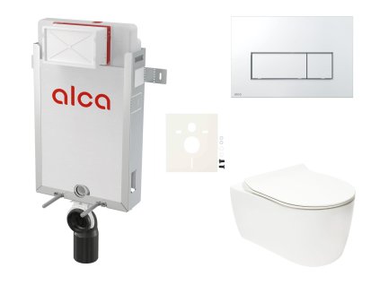 Alca Cenově zvýhodněný závěsný WC set Alca k zazdění + WC Glacera Alfa SIKOAA8