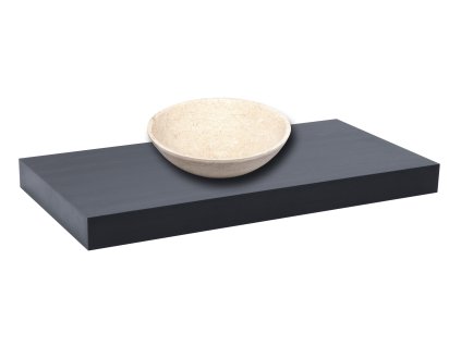 Naturel Deska pod umyvadlo bez umyvadla Naturel Dolce 80x8x50 cm černá mat DO8050BL