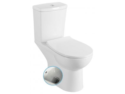 KAIRO WC kombi s bidet. sprškou, zadní odpad, včetně splach. mechanismu, bílá
