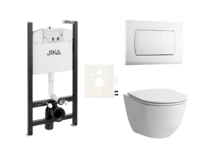 Laufen Cenově zvýhodněný závěsný WC set Jika do lehkých stěn / předstěnová montáž+ WC Laufen  SIKOJSL1